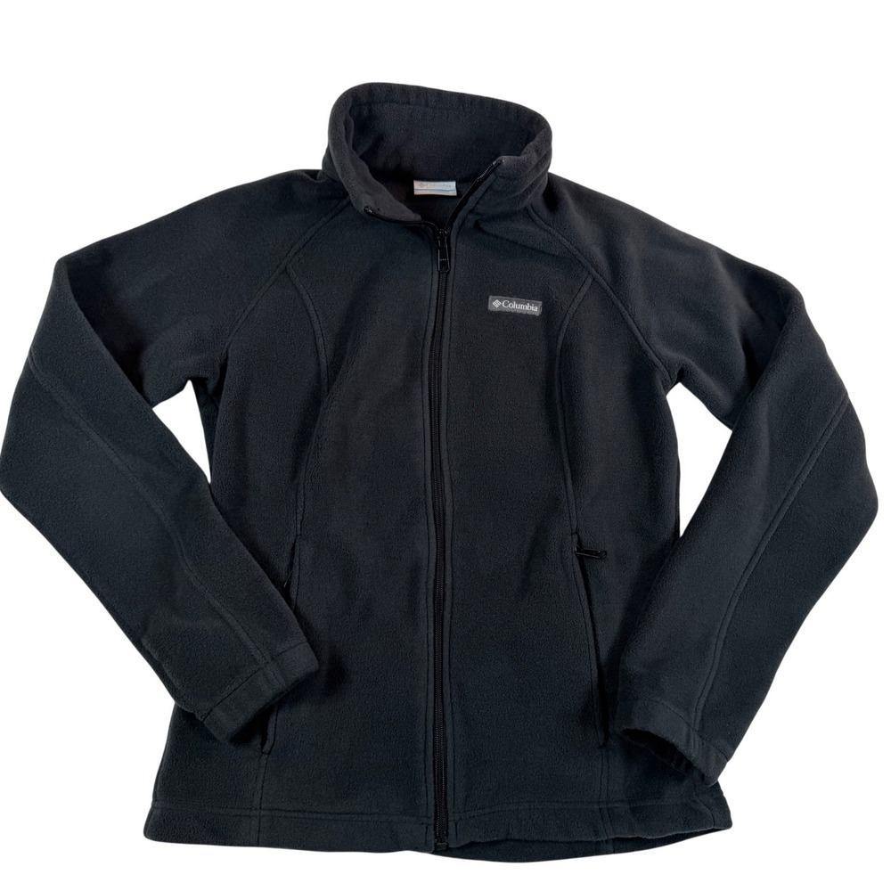 Columbia Benton Springs Zip Fleece Jacket Charcoal Black/Gray Womens M